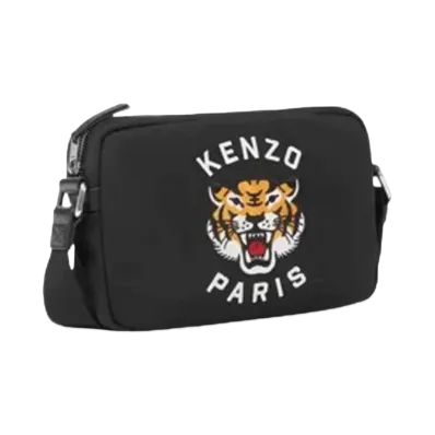 KENZO 'VARSITY' Embroidery Hand Bag "Black"