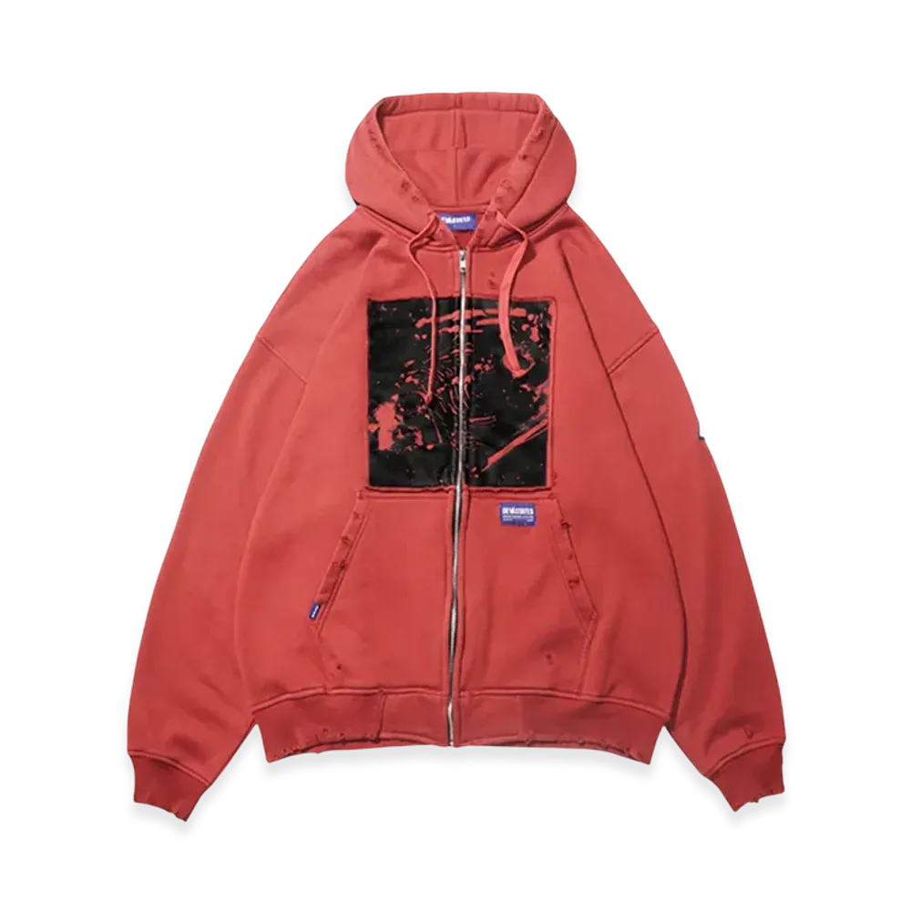 Deva States Zip Up Hoodie "Red"