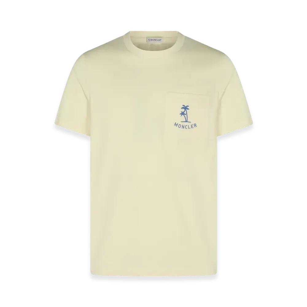 MONCLER Cotton T-Shirt "Light Yellow"