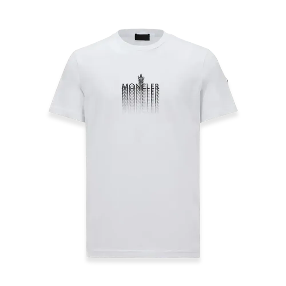MONCLER Faded Logo Cotton T-Shirt "White"