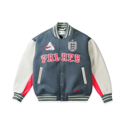 Nike x PALACE X2 World Cup Varsity Jacket England "Grey"