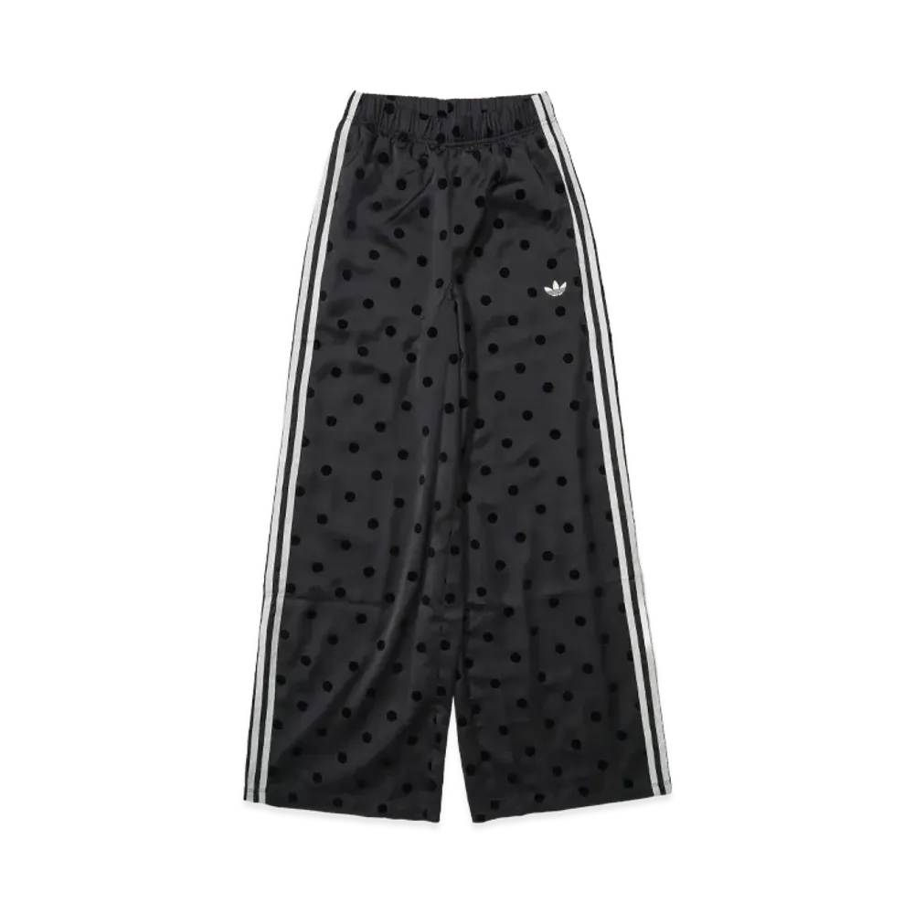 adidas Satin Polka Dot Wide Leg Pants "Black"
