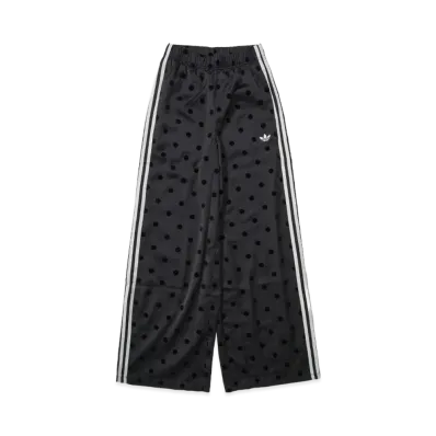 adidas Satin Polka Dot Wide Leg Pants "Black"