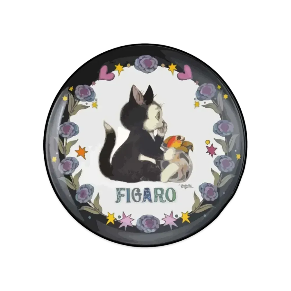 Disney x Yuko Higuchi Figaro&Cleo Plate "White"