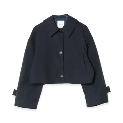 CLANE Women's Bulky Sleeve Cropped Jacket "Navy"