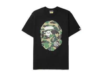 A BATHING APE ABC Camo Big Ape Head Relaxed Tee "Black/Green"