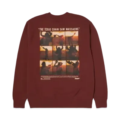 HUF x Texas Chainsaw Massacre Unparalleled Terror Crewneck "Chocolate"