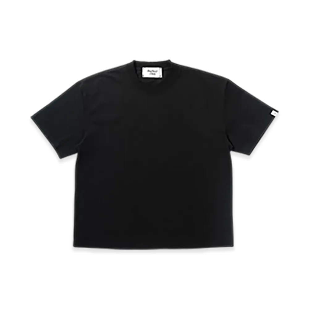 Perfect Ribs Basic Short Sleeve T Shirts "Black"