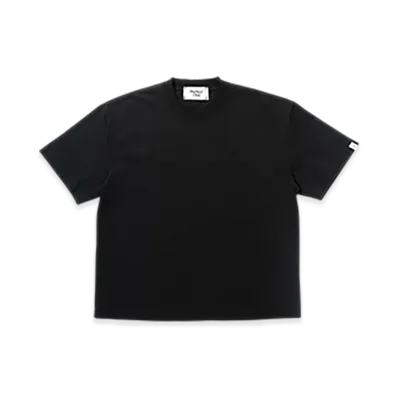Perfect Ribs Basic Short Sleeve T Shirts "Black"