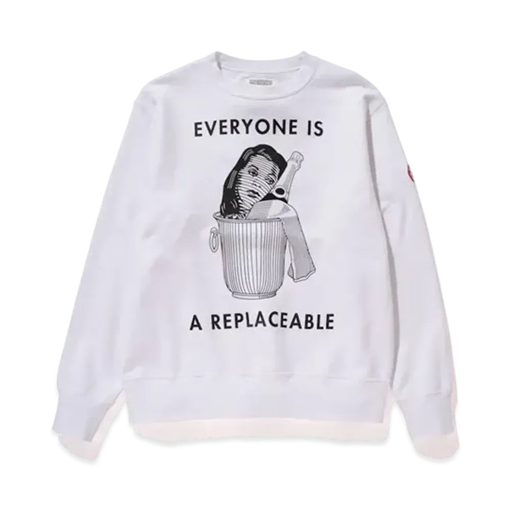 Cav Empt (C.E) REPLACEABLE CREW NECK "White"