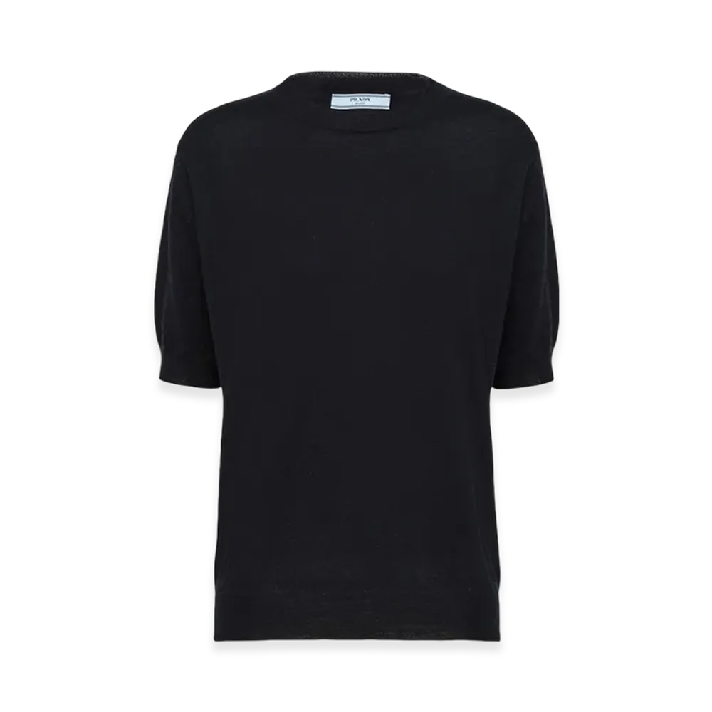PRADA Women's Cashmere Crewneck Sweater "Navy"