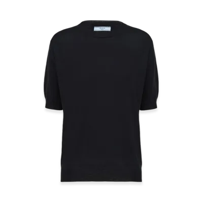 PRADA Women's Cashmere Crewneck Sweater "Navy"