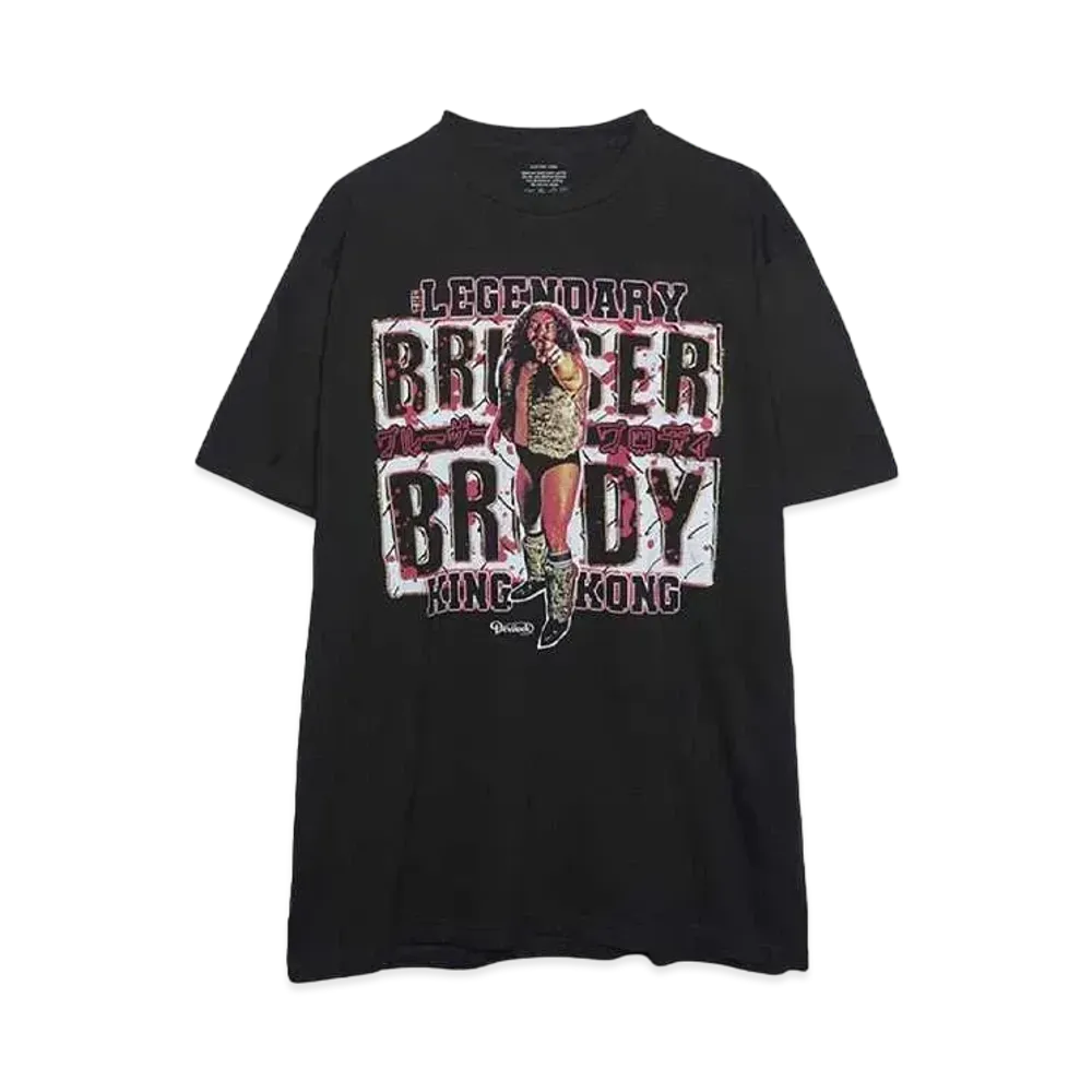 DEVILOCK Bruiser Brody Tee Designed by El Phantasmo from NJPW "BLACK"