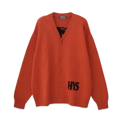 HYSTERIC GLAMOUR Woman Banana Knit Cardigan "Orange"