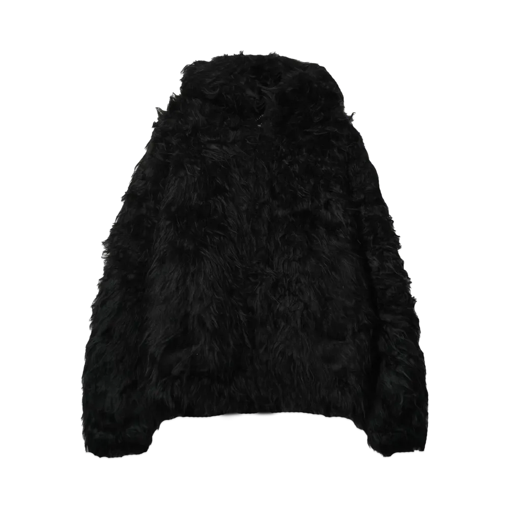 Supreme x Y's by Yohji Yamamoto Faux Fur WINDSTOPPER Hooded Bomber Jacket "Black"