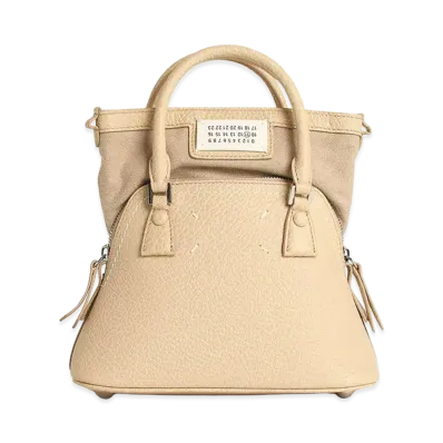 Maison Margiela Women's 5ac Micro Bag In Leather "Beige"