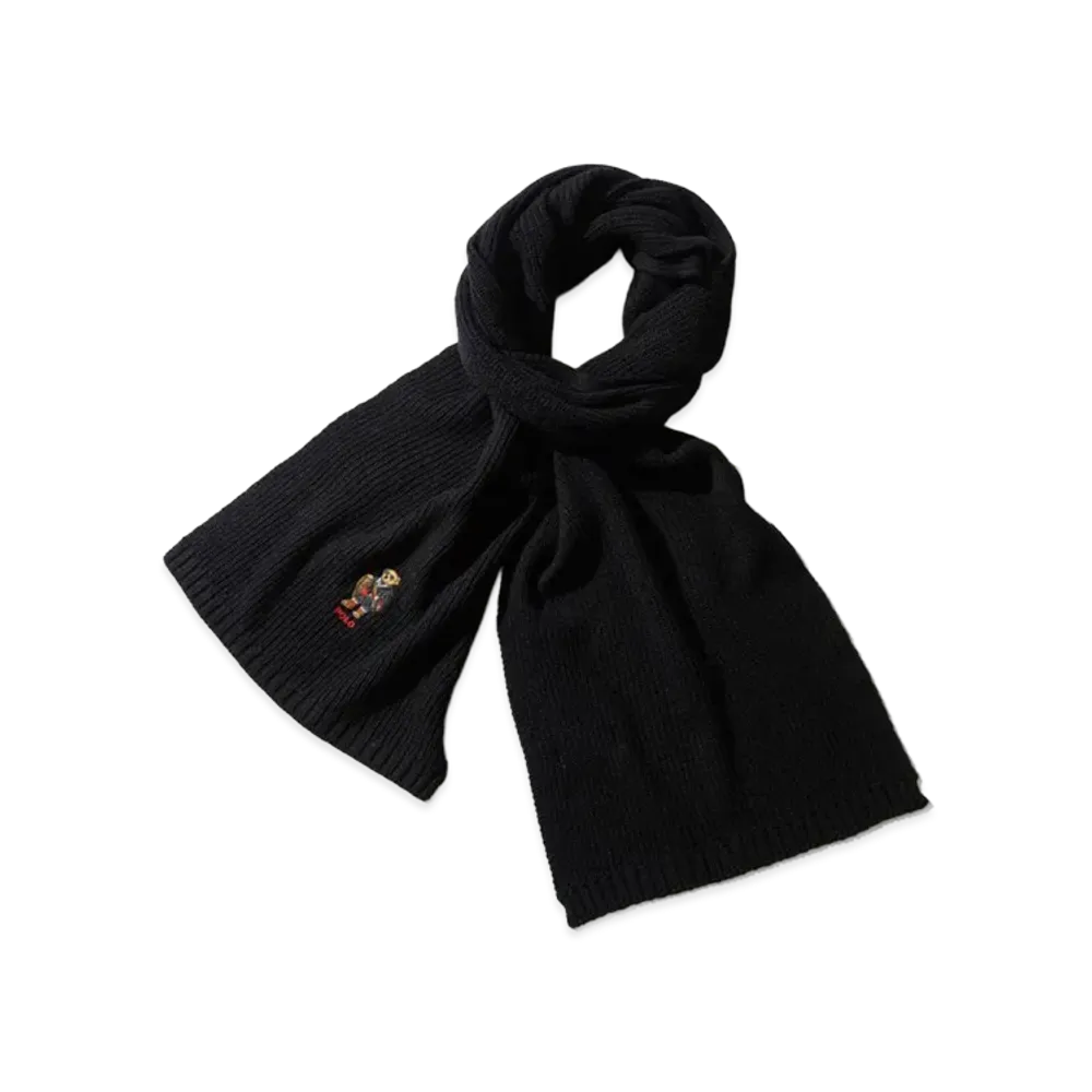Polo Ralph Lauren Holiday Bear Scarf "Polo Black"