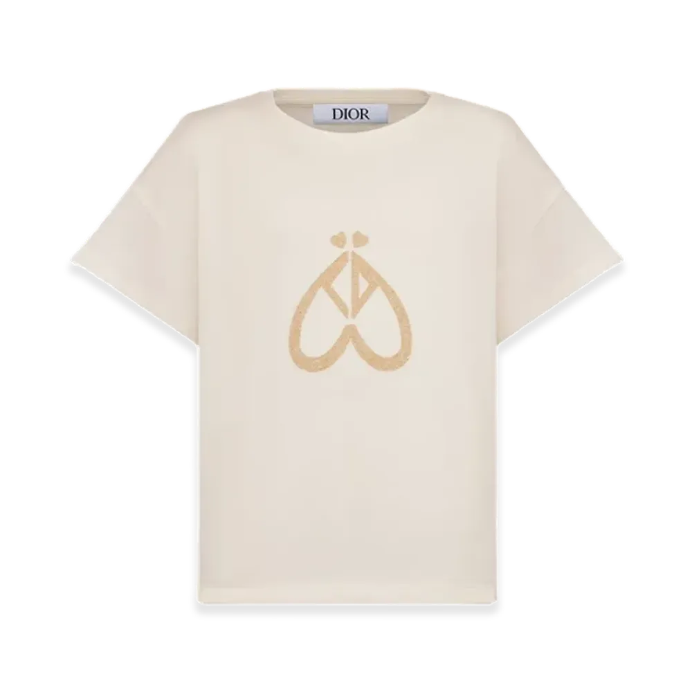 Dior Kids Cotton Jersey T-Shirt "Cream"