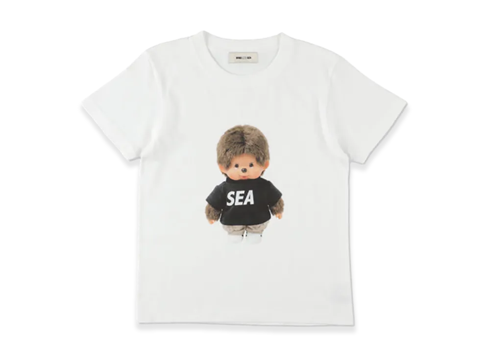 WIND AND SEA x Monchhichi Kids Doll Tee "White"
