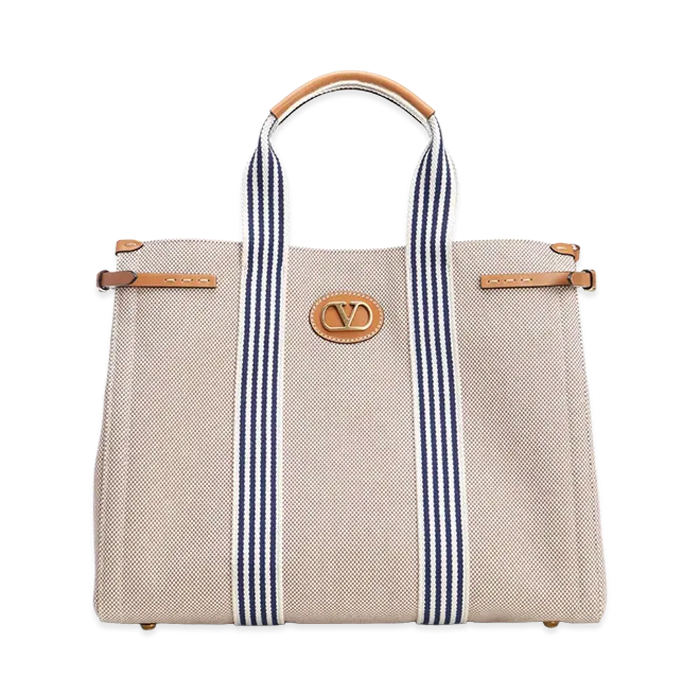 Valentino "Antibes" Canvas Tote Bag "Beige"