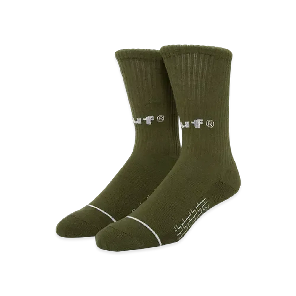 HUF Eightynine Crew Socks "Olive"