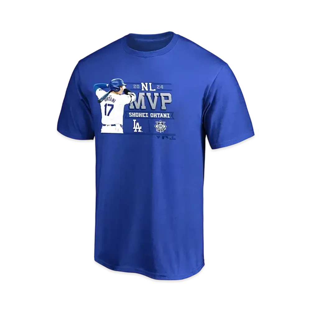 MLB Fanatics Dodgers Shohei Ohtani National League MVP 2024 Award Commemoration T-Shirt Logo "Blue"