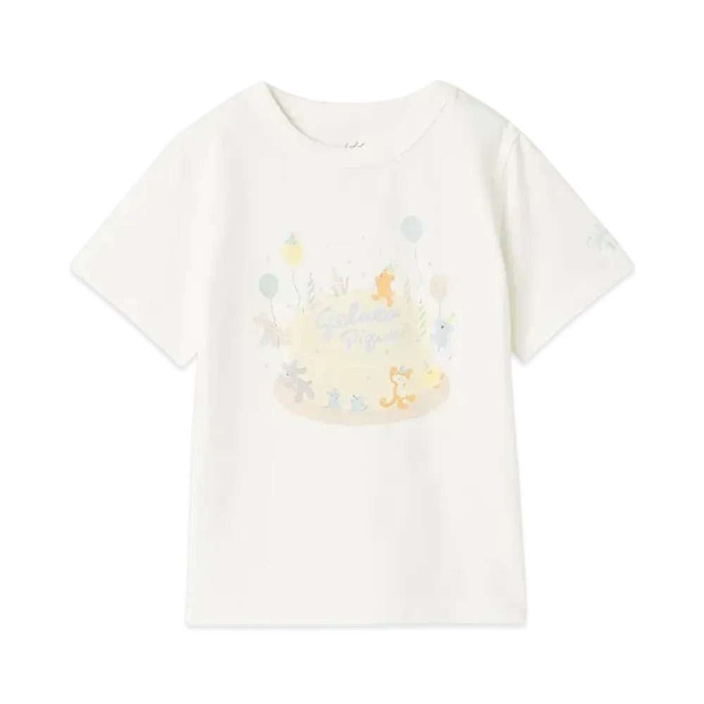 GELATO PIQUE Kids Anniversary Pattern T-Shirt "Off White"