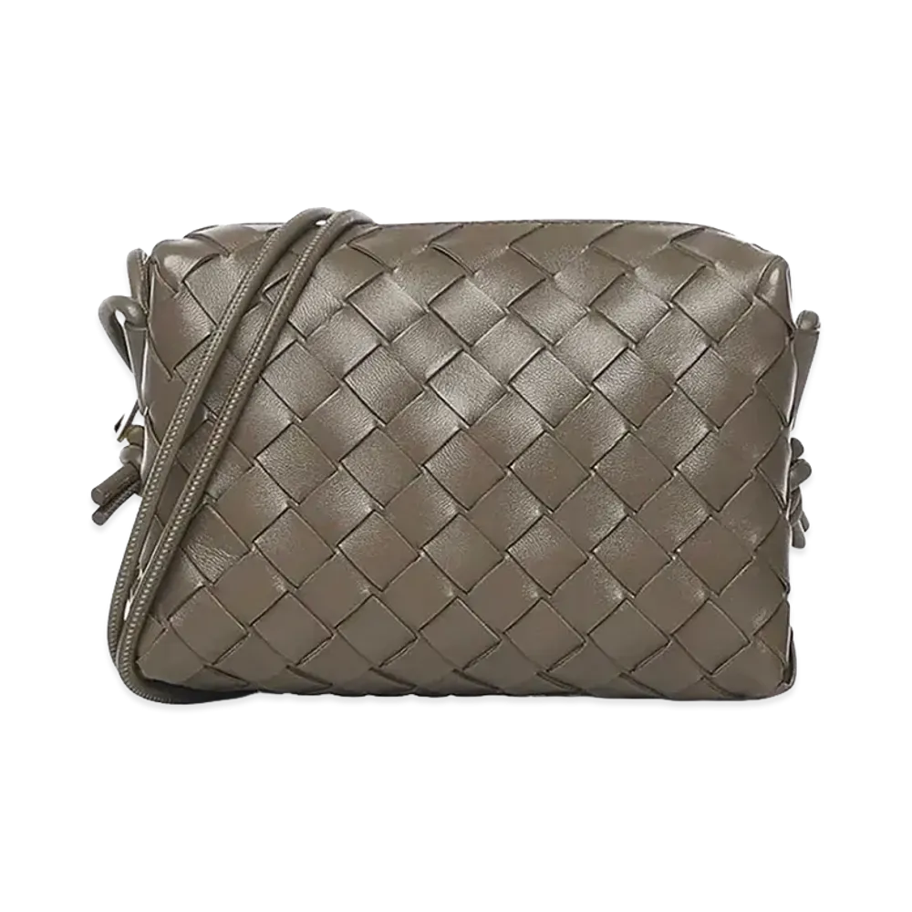 Bottega Veneta Women's Leather Small Loop Crossbody Bag "Army Green"