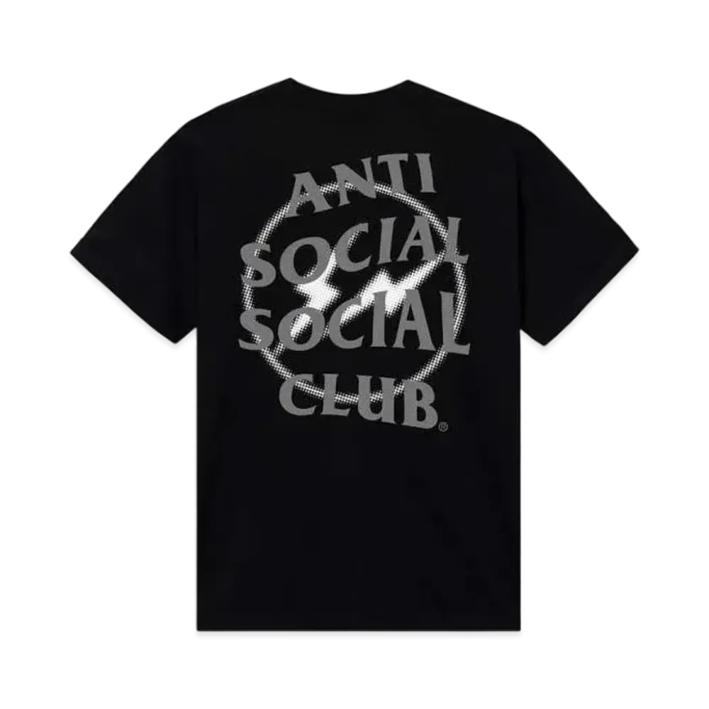 ANTI SOCIAL SOCIAL CLUB x FRAGMENT Half Tone Logo Tee "Black Grey"