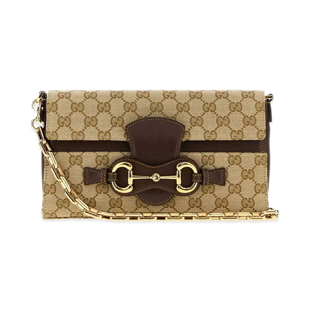 GUCCI Women's GG Canvas Leather Goods "Sand/Brown"