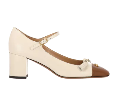 Valentino Garavani Women's Ivory Leather Vlogo Signature Pumps "White"