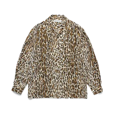WACKO MARIA Leopard Hawaiian Shirt "Beige"