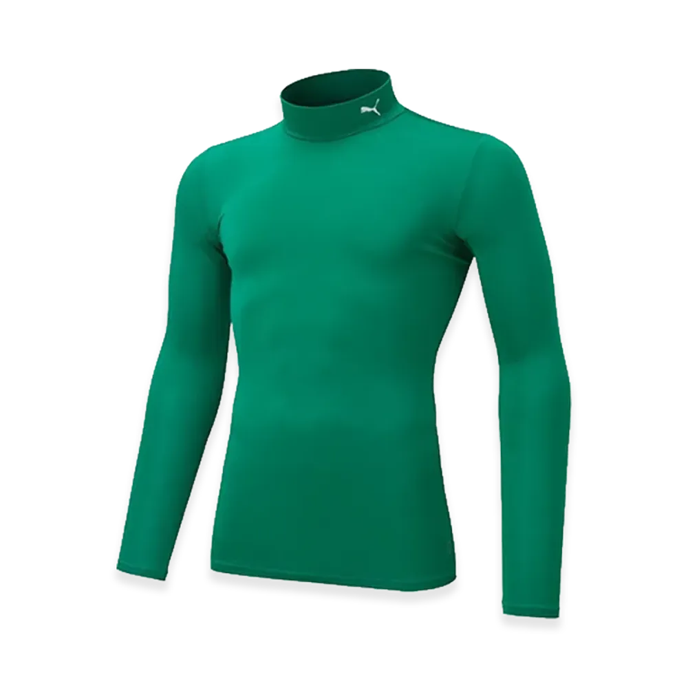PUMA Compression Mock Neck Long Sleeve Shirt "Pepper Green"
