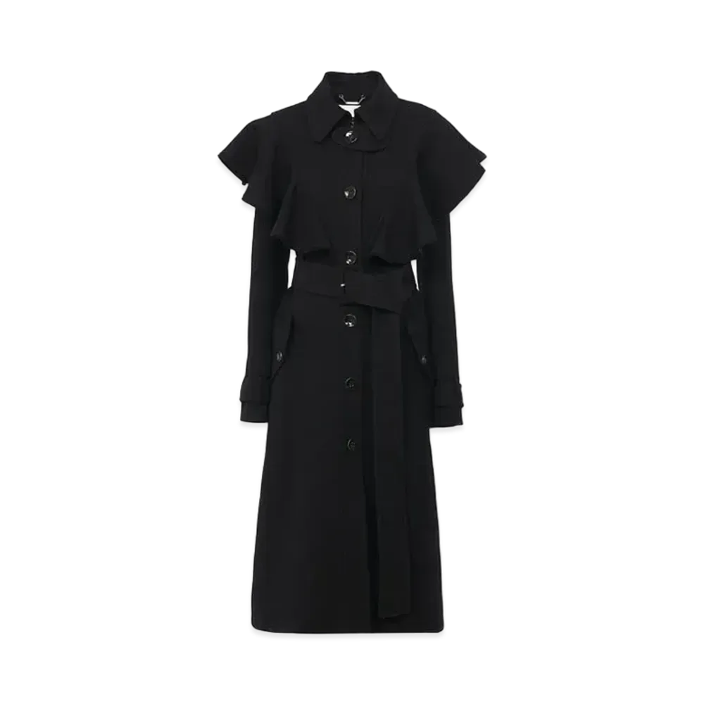 Chloe Ruffled Trench Coat "Black"