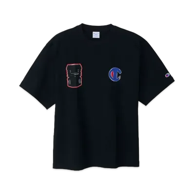Champion x Sneakerwolf Short Sleeve T-Shirt "BlackxRed"
