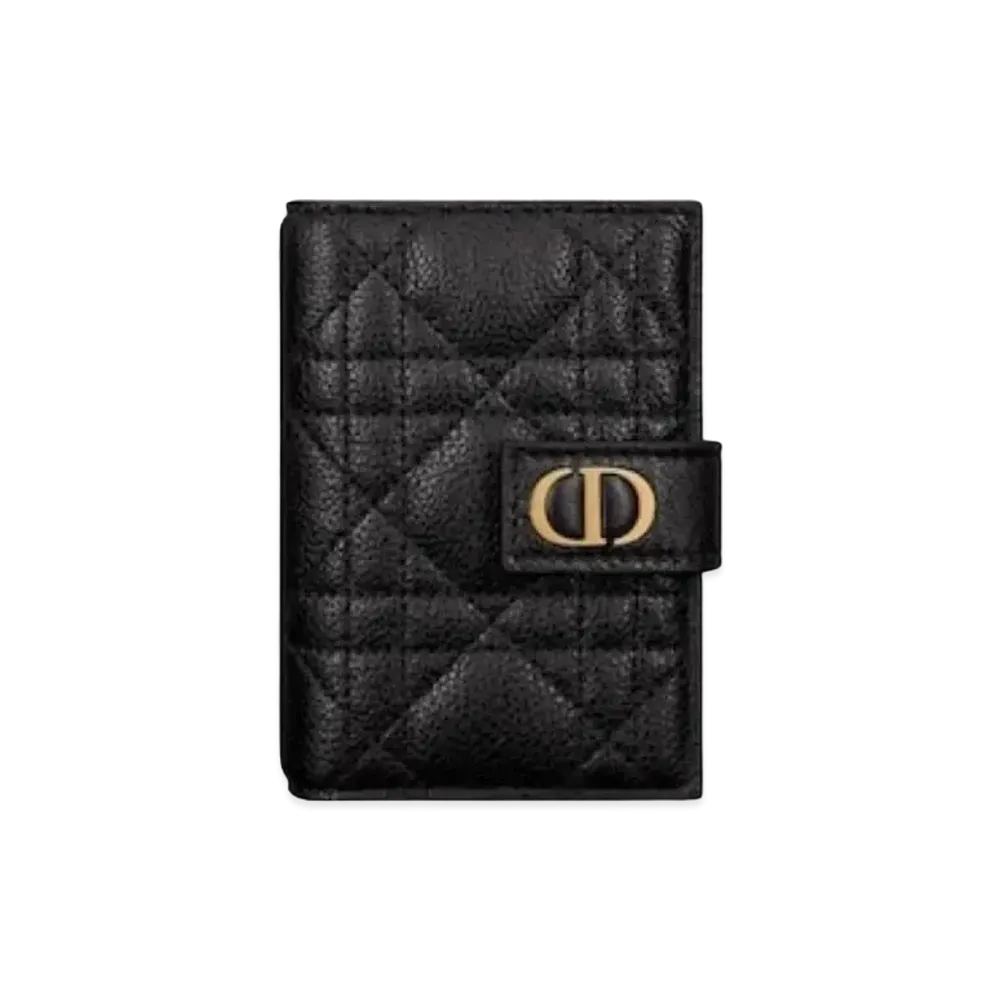 Dior Caro Straight Card Holder "Black"
