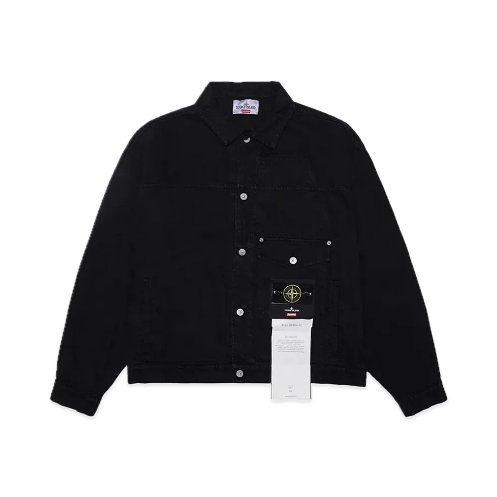 Supreme x Stone Island Denim Trucker Jacket "Black"