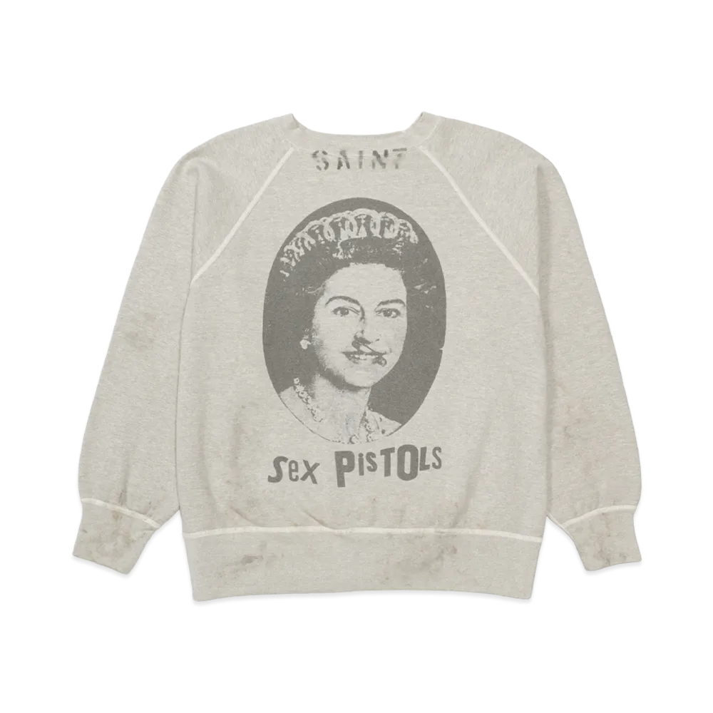 SAINT Mxxxxxx x Sex Pistols SP_Crew Swt_Queen "Gray"