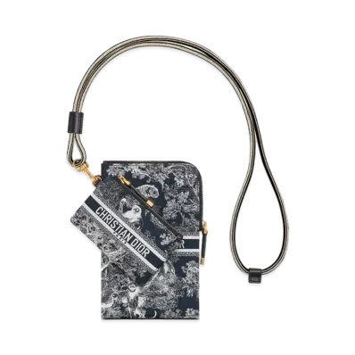 Dior Travel Multifunctional Pouch Toile De Jouy Reverse Technical Fabric "Blue"