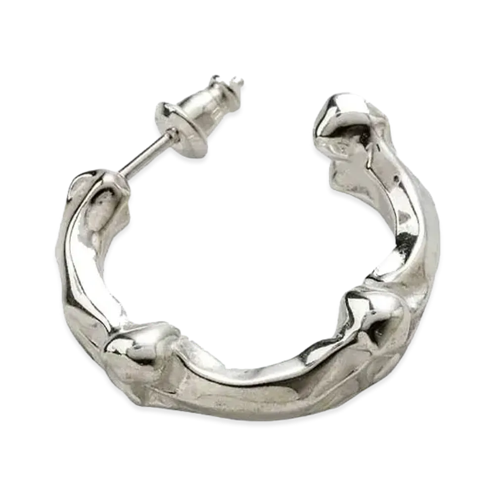 TAKAHIROMIYASHITATheSoloist. bone shaped earrings.-L-(20mm) "silver"
