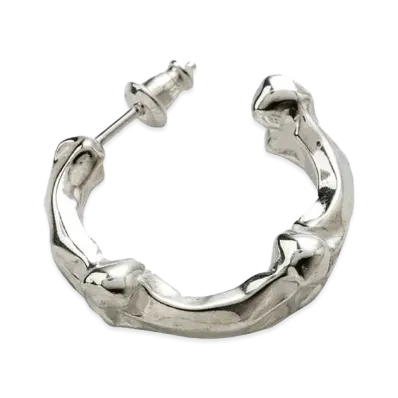 TAKAHIROMIYASHITATheSoloist. bone shaped earrings.-L-(20mm) "silver"