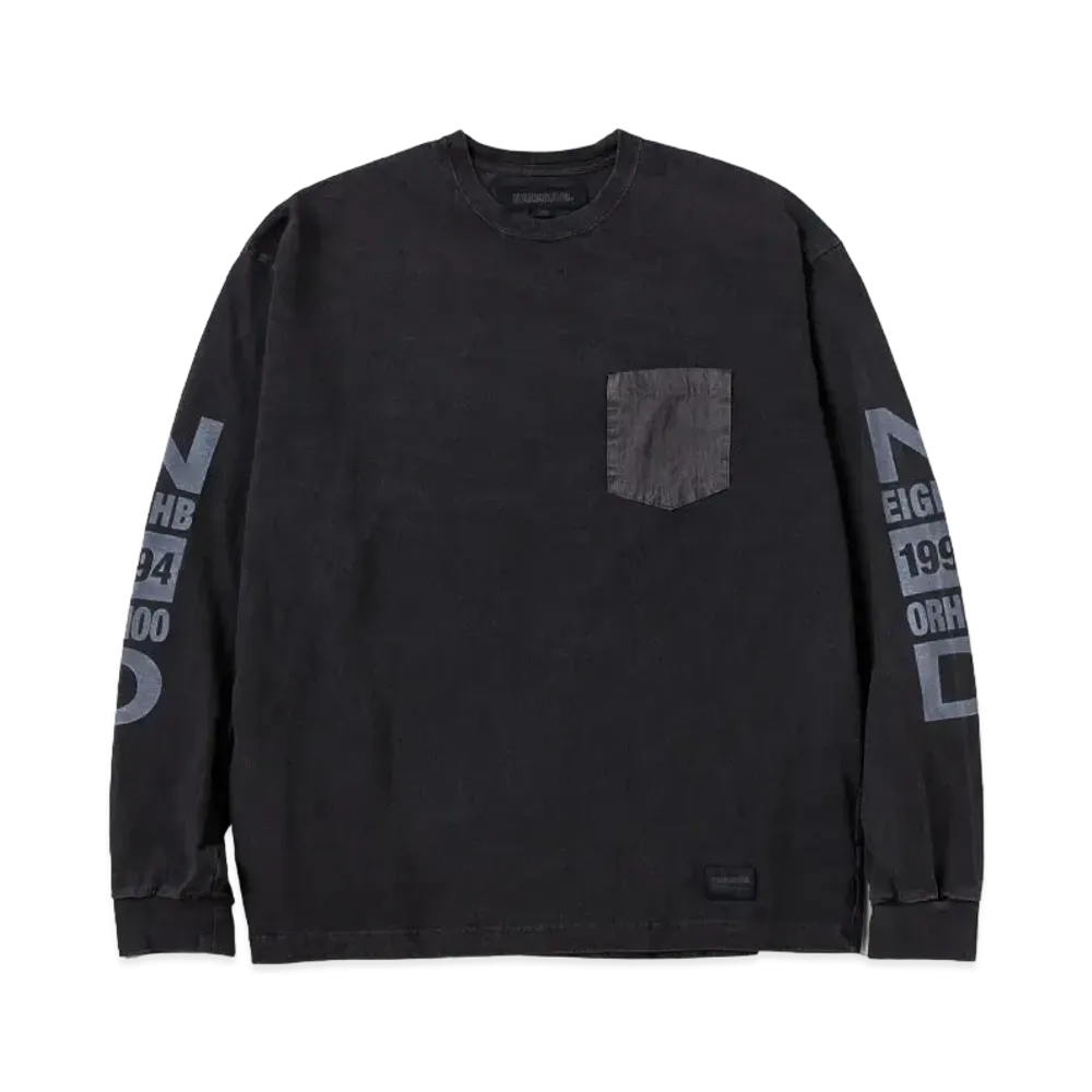 NEIGHBORHOOD Pigment Dyed Crewneck LS "Black"