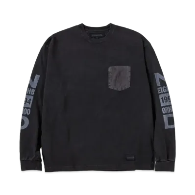 NEIGHBORHOOD Pigment Dyed Crewneck LS "Black"