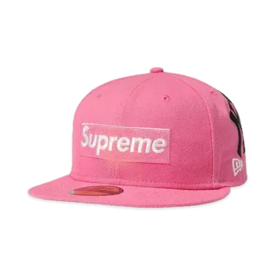 Supreme x New York Yankees Box Logo New Era "Pink"