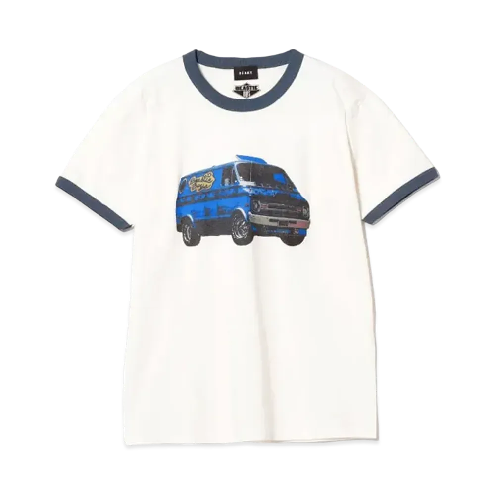 GOOD ROCK SPEED x BEAMS / Exclusive BEASTIE BOYS RINGER CAR Tee "White"