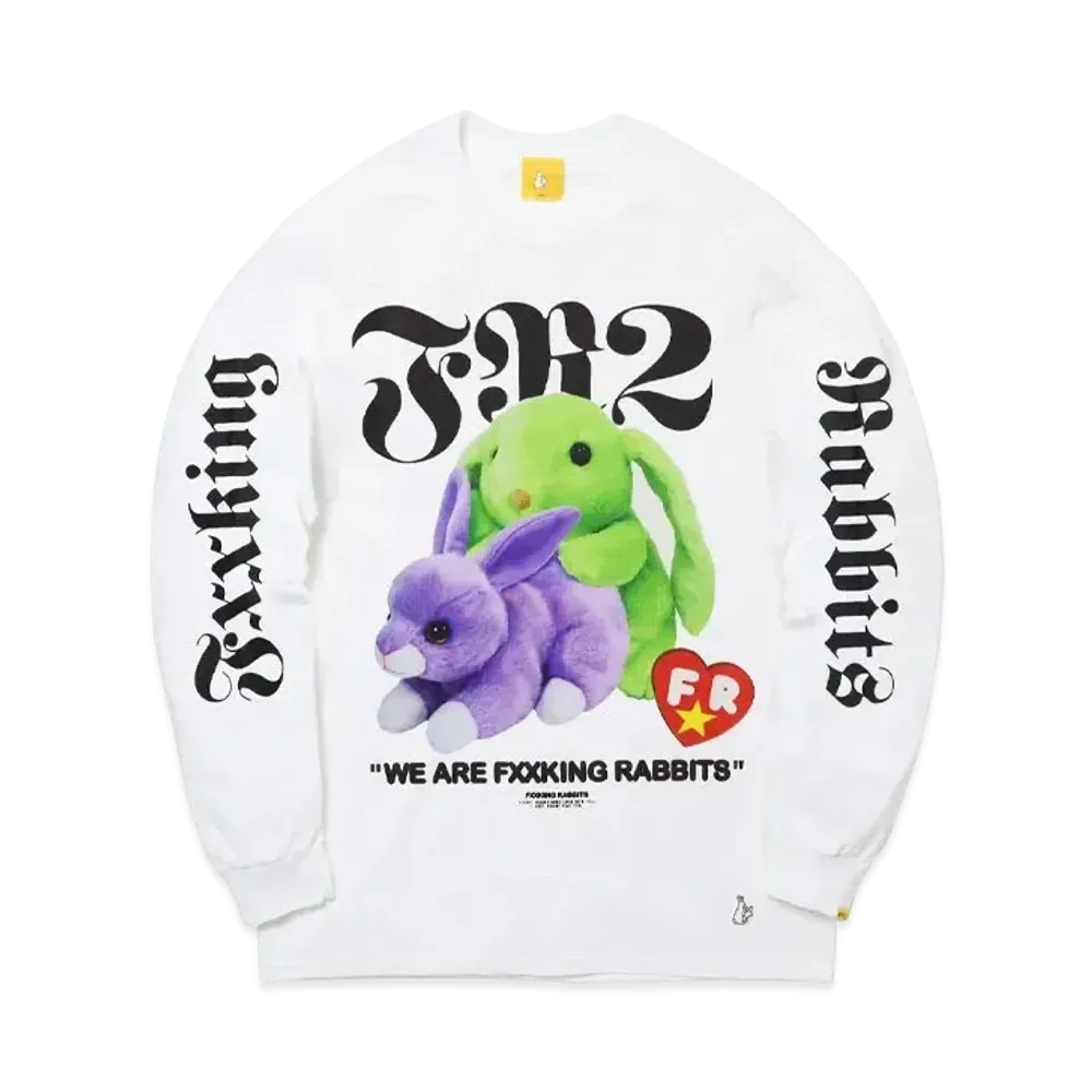 FR2 Stuffed Toy Long-sleeve T-shirt "White"