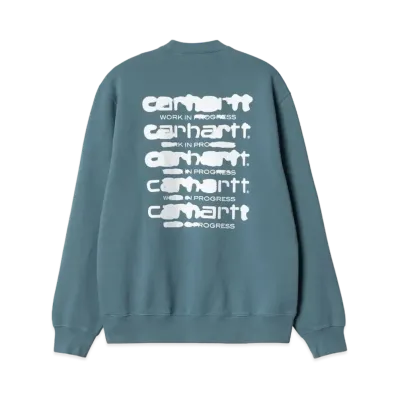 Carhartt Ink Bleed Sweat "Vancouver Blue/White"