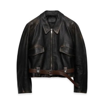 PRADA Women's Leather Jacket "Black"