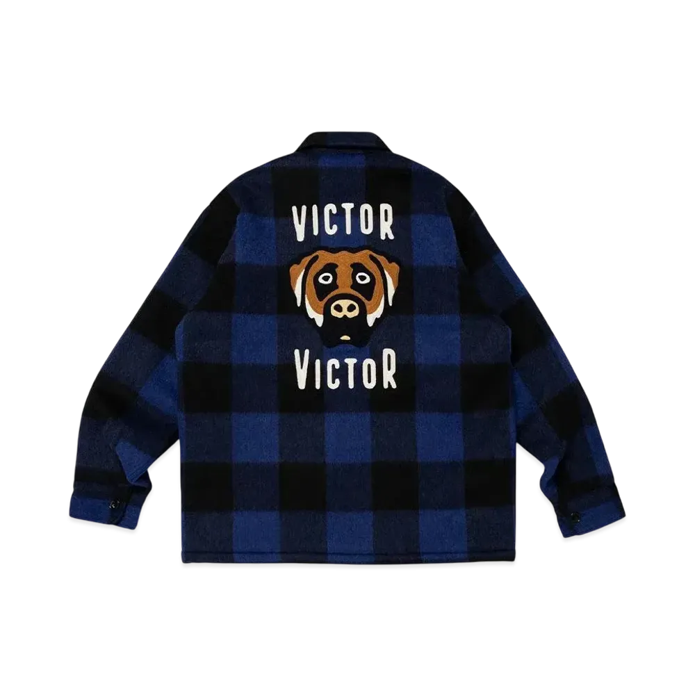 Victor Victor Worldwide Wool Check Shirt "Blue"