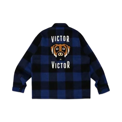 Victor Victor Worldwide Wool Check Shirt "Blue"